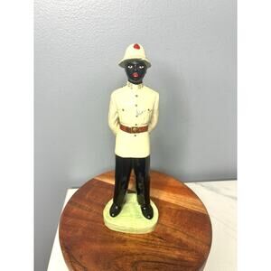 Vintage Bahamas Policeman Ceramic Figurine, “Foreign” Label